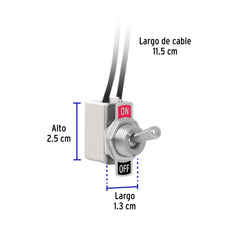 Interruptor de palanca con cable, Volteck