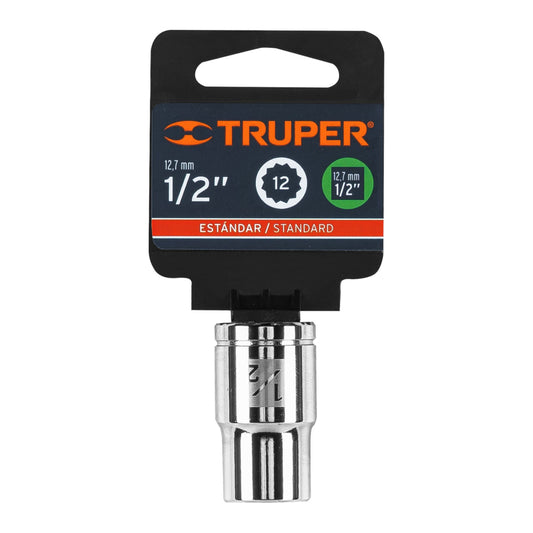 Dado de 1/2", 12 puntas, cuadro 1/2", Truper