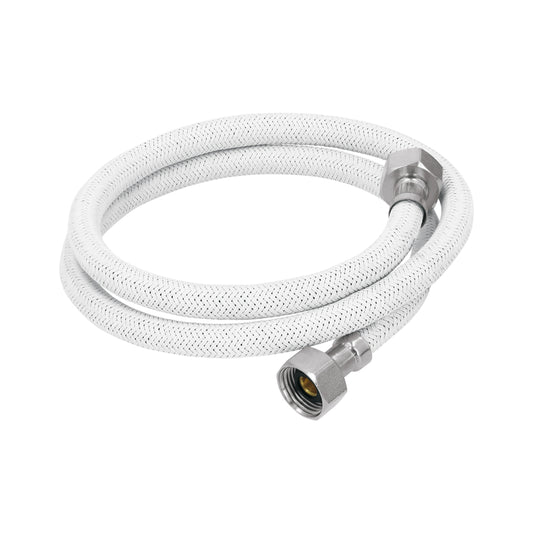 Manguera lavabo/fregadero, vinilo blanco, 1/2"x1/2", 100 cm