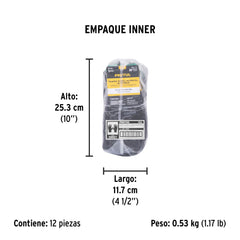 Guantes de nylon recubiertos de nitrilo, M, PRETUL