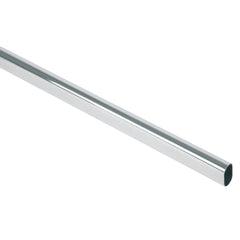 Tubo ovalado para clóset, 3.0 m, acero cromado, HERMEX