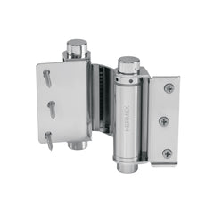 Bisagra de doble acción 3" acero cromado, HERMEX
