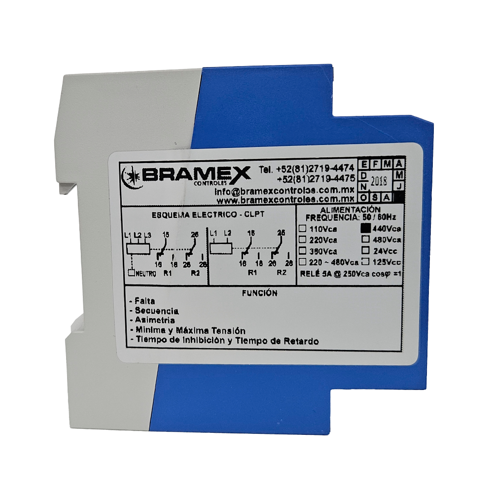 Protector de fase 440V trifasico Bramex