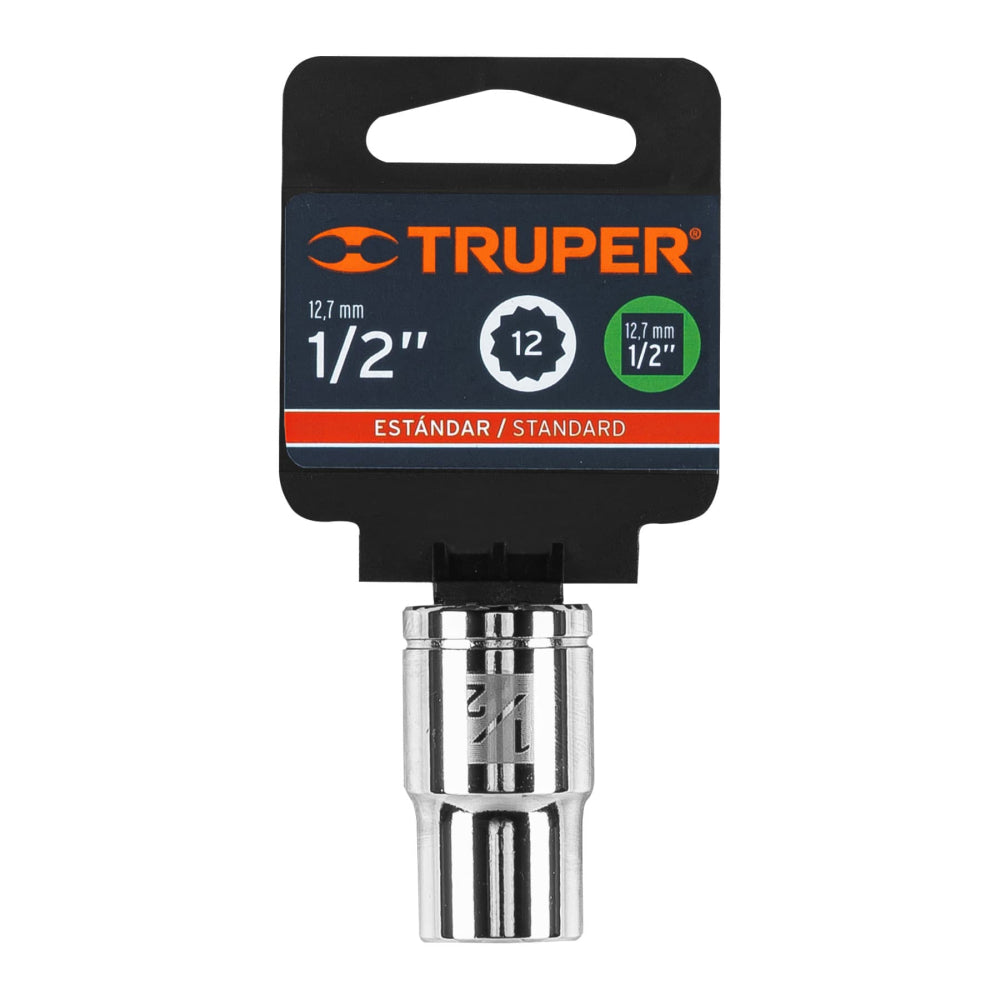 Dado de 1/2", 12 puntas, cuadro 1/2", Truper