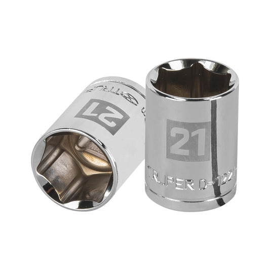 Dado de 21 mm, 6 puntas, cuadro 1/2", Truper