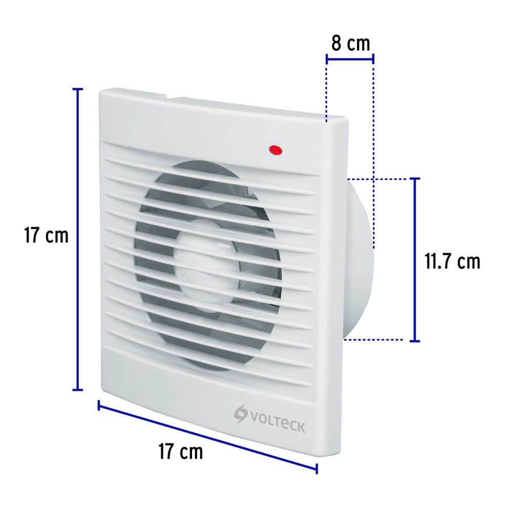 Extractor de aire de 5", blanco, VOLTECK