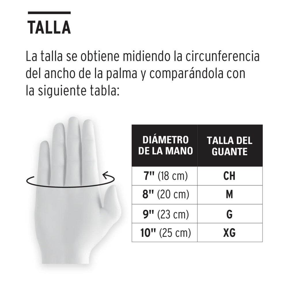 Guantes de nylon recubiertos de nitrilo, M, PRETUL