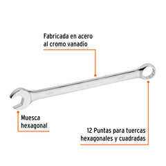 Llave combinada extralarga 13/16" x 298 mm de largo, Expert
