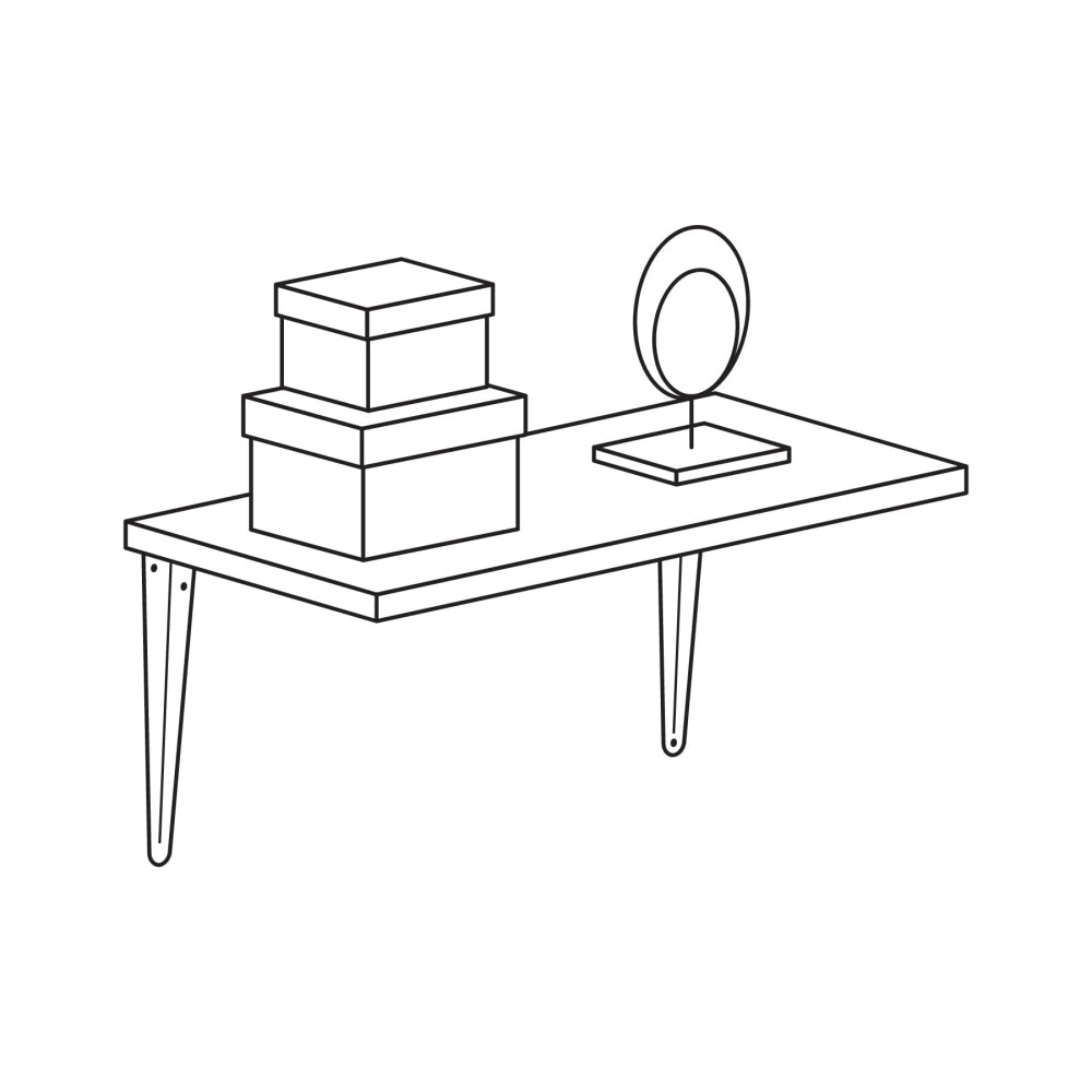 Ménsula de acero gris 8 x 10", FIERO